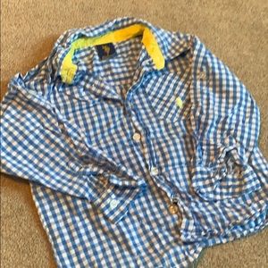 Polo plaid button down size 4